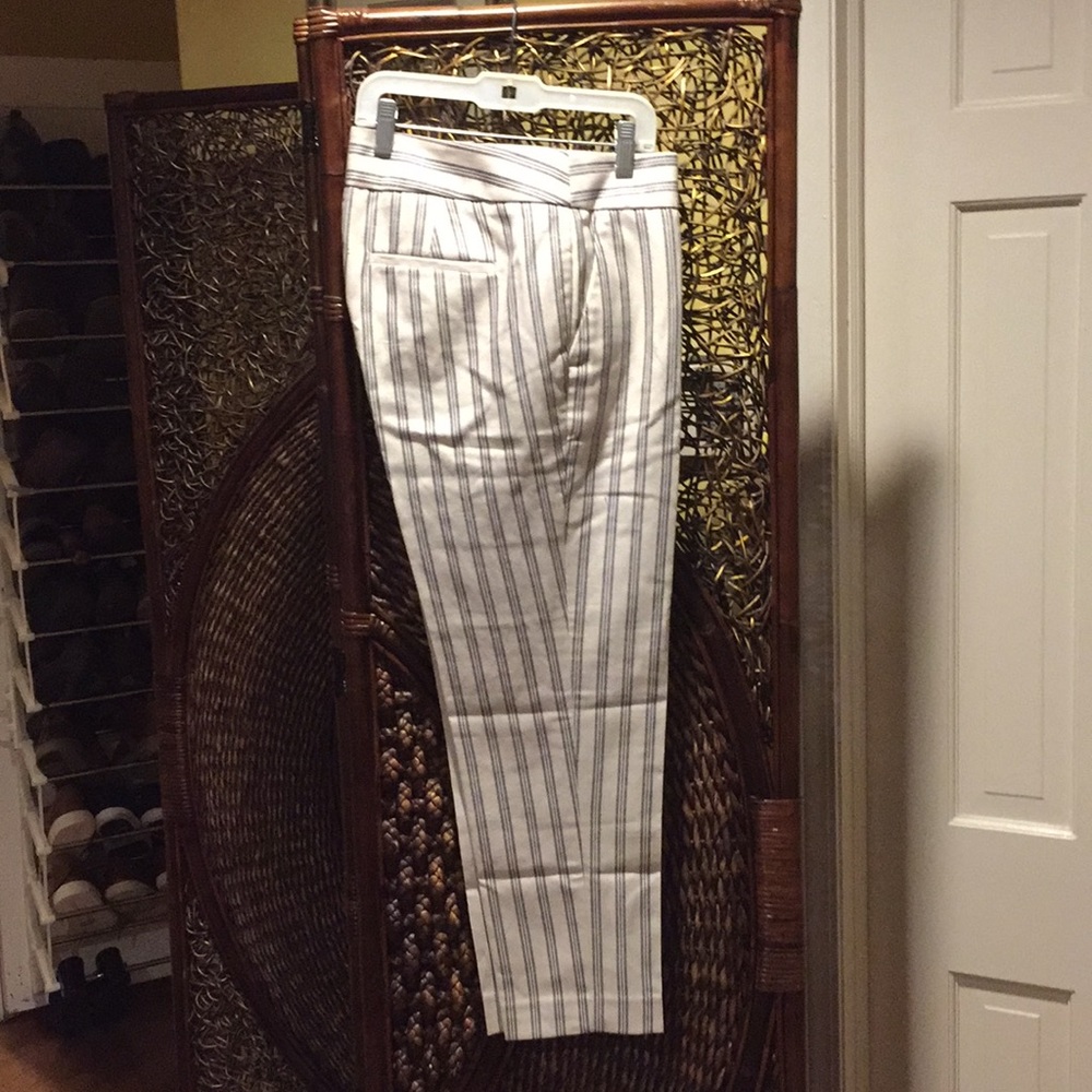 Polyester linen blend capris slacks